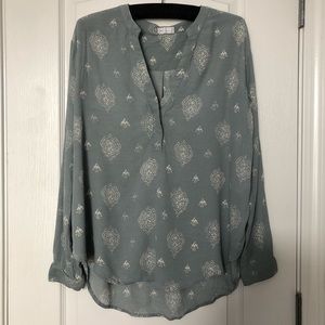 GXF Blue Stamped Blouse